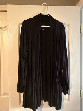 torrid Black Open-Front Draped Cardigan